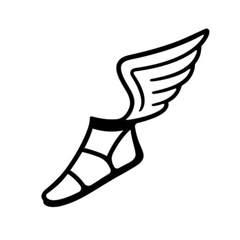 hermes winged sandals clipart|hermes greek god winged shoes.